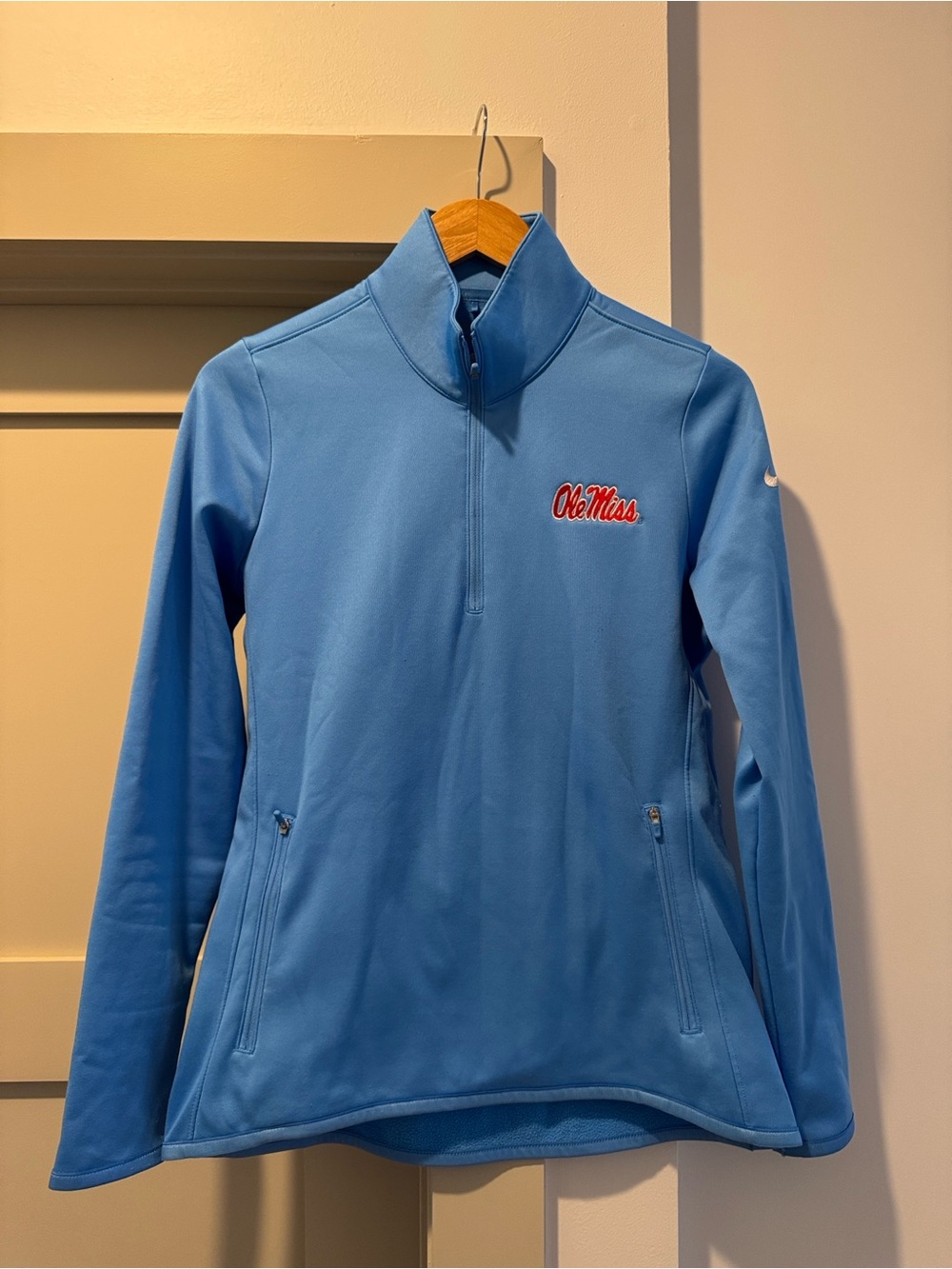 Nike Kids Light Blue Ole Miss 1/4 Zip Pullover